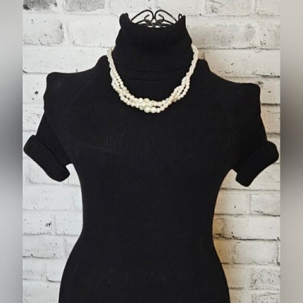 Vintage Style Twisted Faux Pearl Necklace Double Strand Classic
